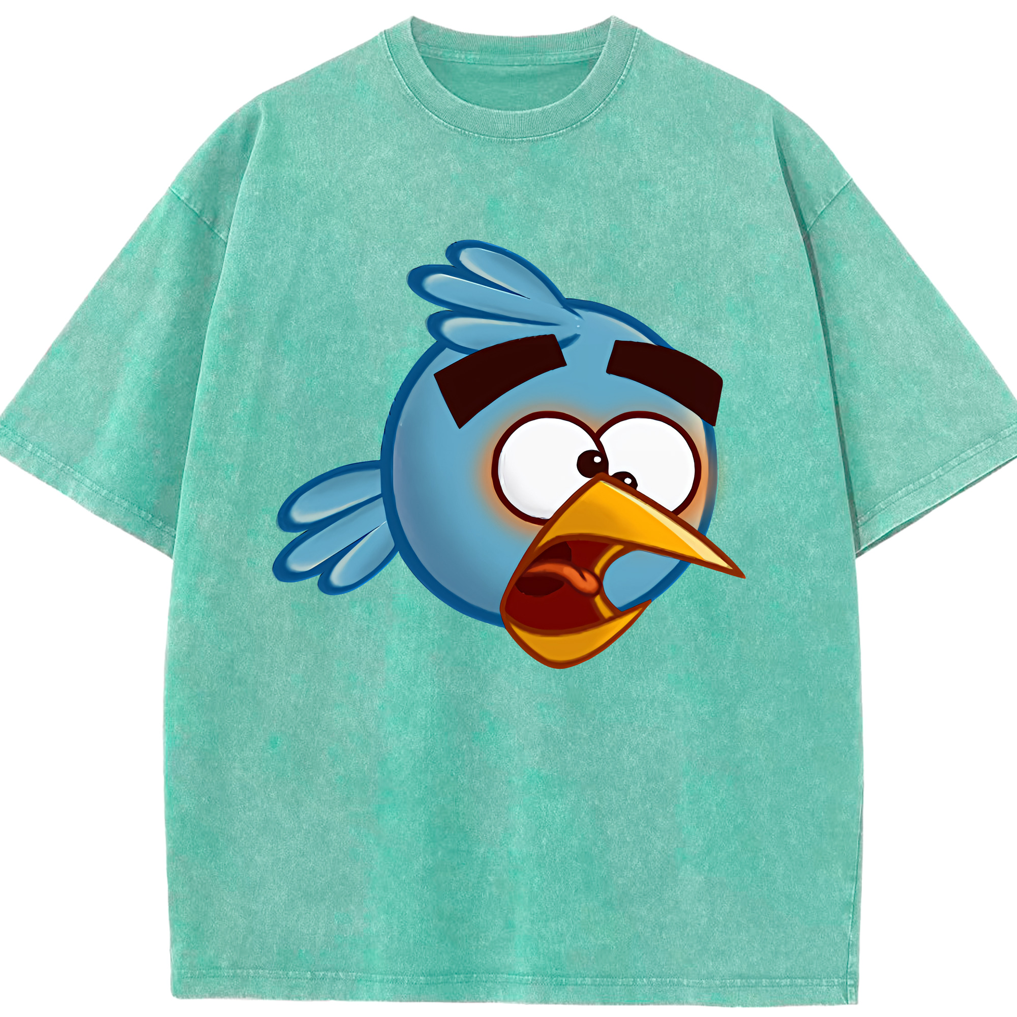 （画像用） Angry Birds アングリーバード 綿100% ヴィンテージ風 半袖Tシャツ（フロントプリント）